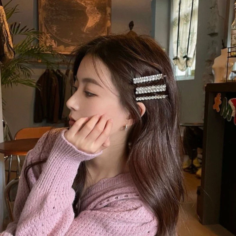 Shiny Rhinestone Luxury Hair Clips for Women